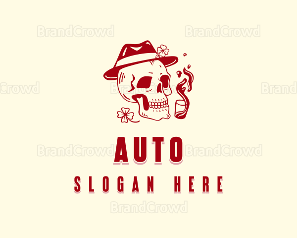 Hipster Skull Bar Logo