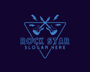 Rock - Performing Guitar Rock logo design