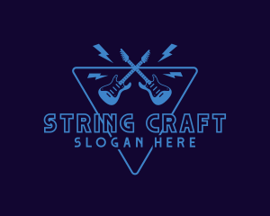 String - Performing Guitar Rock logo design