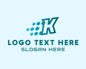 Telecom - Modern Tech Letter K logo design