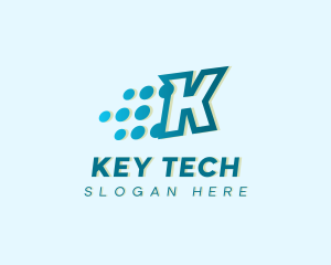 Modern Tech Letter K logo design