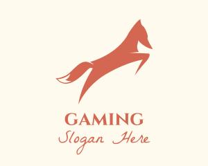 Orange Fox Leaping Logo