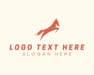 Orange Fox Leaping Logo