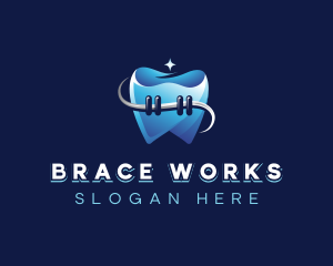 Brace - Dental Tooth Braces logo design