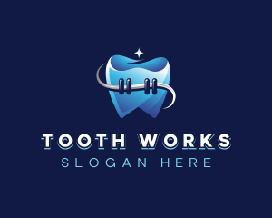 Tooth - Dental Tooth Braces logo design