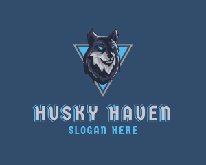 Husky - Gaming Wolf Avatar logo design