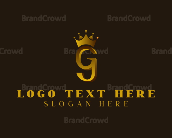 Regal Elegant Crown Letter G Logo
