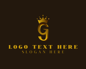 Apartment - Regal Elegant Crown Letter G logo design