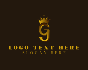 Groomer - Regal Elegant Crown Letter G logo design