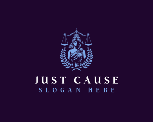 Female Justice Scales logo design