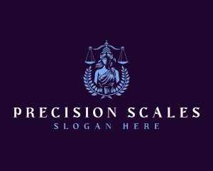 Female Justice Scales logo design