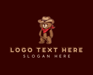 Hat - Cowboy Grizzly Bear logo design