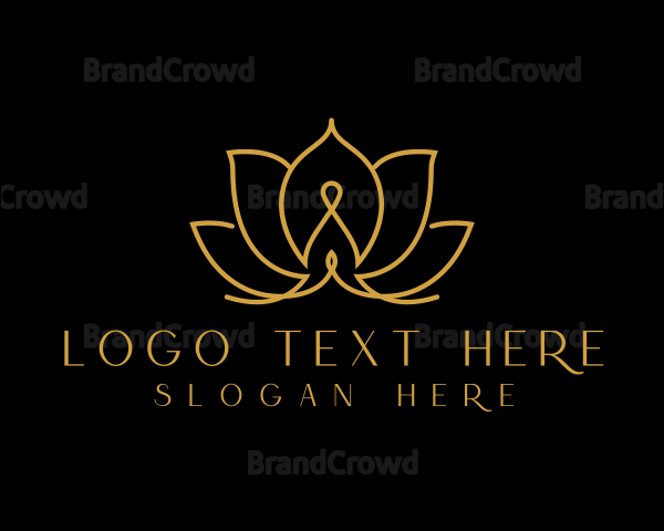 Lotus Flower Meditation Yoga Logo