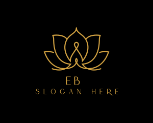  Lotus Flower Meditation Yoga  Logo