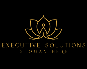  Lotus Flower Meditation Yoga  Logo