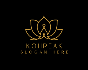  Lotus Flower Meditation Yoga  Logo