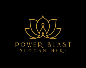  Lotus Flower Meditation Yoga  Logo