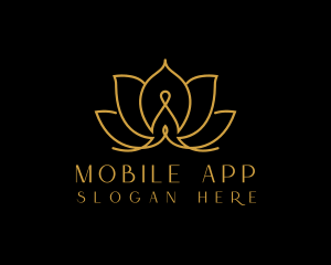  Lotus Flower Meditation Yoga  Logo