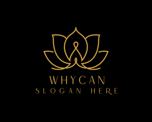 Therapy - Lotus Flower Meditation Yoga logo design