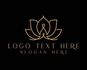  Lotus Flower Meditation Yoga  Logo