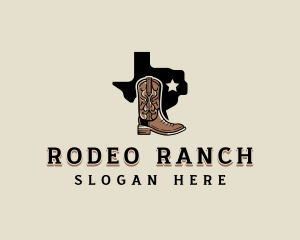 Cowboy Boot Rodeo logo design