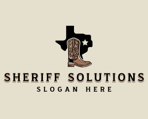 Sheriff - Cowboy Boot Rodeo logo design