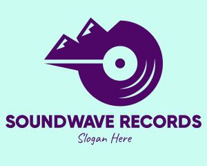 Mountain Vinyl Record logo design