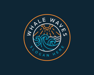 Beach Wave Tropical logo design