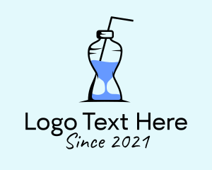 Straw - Hourglass Bottle Juice logo design