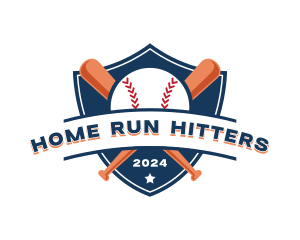 Baseball - Baseball Bat Shield logo design