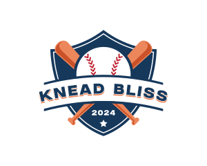 Baseball Bat Shield logo design