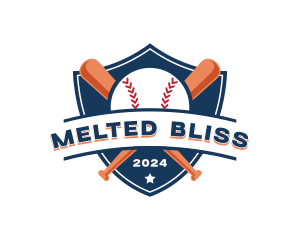 Baseball Bat Shield logo design