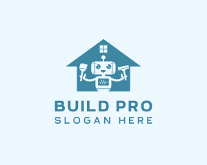 Home - Robot Carpenter Handyman Tools logo design