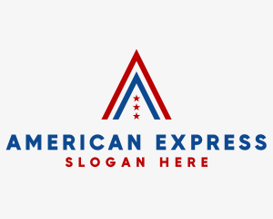 American Flag Letter A   logo design