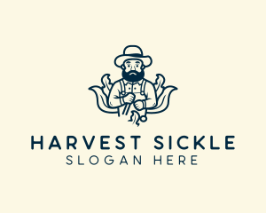 Organic Natural Farmer Harvest logo design