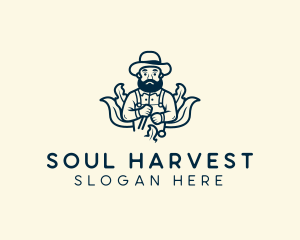 Organic Natural Farmer Harvest logo design