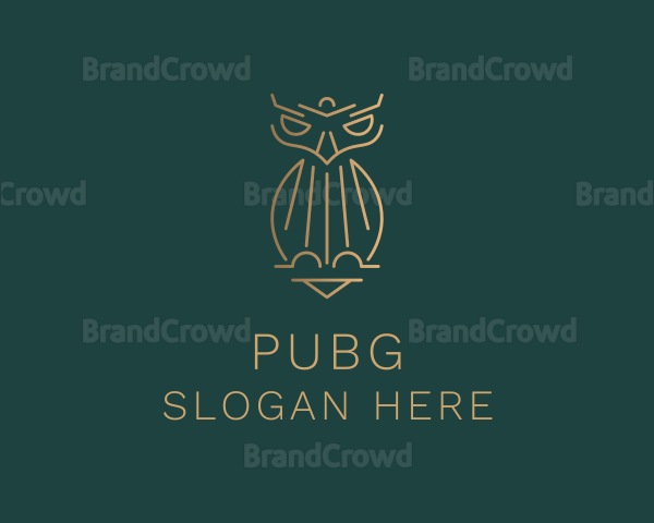 Gold Luxury Owl Logo