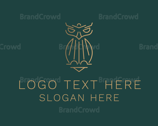 Gold Luxury Owl Logo