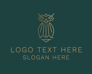 Smart - Gold Luxury Owl logo design