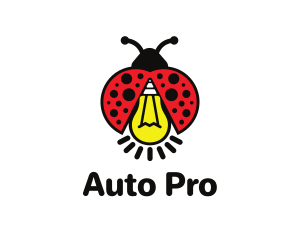 Bright - Ladybug Light Bulb logo design