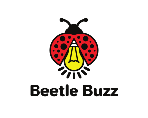 Beetle - Ladybug Light Bulb logo design