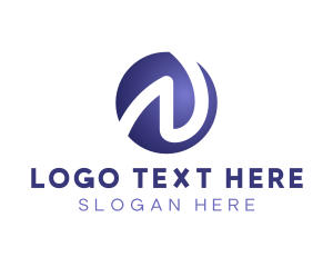 Startup - Blue Startup Letter N logo design