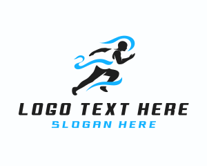 Jogging - Sprint Running Athlete logo design