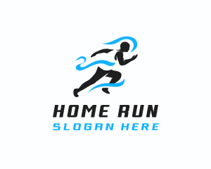 Sprint Running Athlete logo design