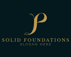 Golden Calligraphy Cursive Logo