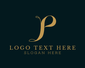 Golden Calligraphy Cursive Logo