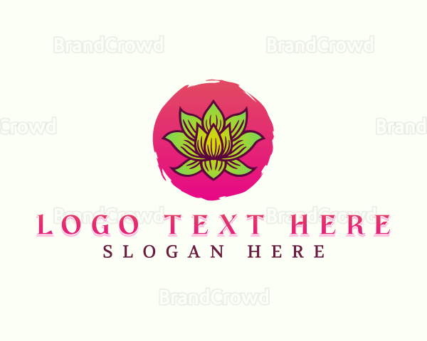 Lotus Healing Flower Logo