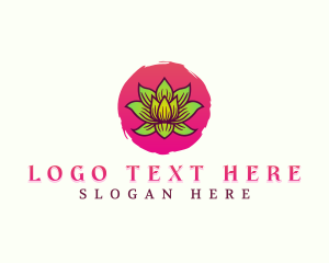 Chakra - Lotus Healing Flower logo design