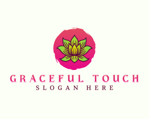 Lotus Healing Flower logo design