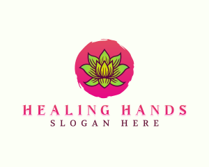 Lotus Healing Flower logo design